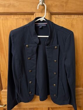 Tommy Hilfiger Navy Military-Style Blazer with Gold Buttons